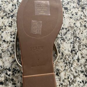 J.Crew gold flip flops